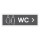 Schild "WC rechts grau hinterlegt"  –  Hochwertiges Hinweisschild im modernen Design für den Außenbereich 3 mm Alu-Verbund 30 x 10 cm