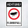 Achtung! Flohbefall – Hochwertiges Aluverbund-Schild für den Außenbereich