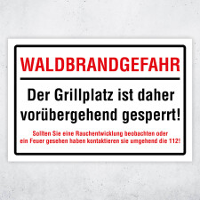 Waldbrandgefahr – Grillplatz gesperrt –...