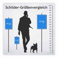 Achtung! Anleinpflicht für Hunde! – Hochwertiges Schild für den Außenbereich 3 mm Alu-Verbund 600 x 400 mm