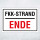 FKK-Strand Ende – Hochwertiges Schild für den Außenbereich 3 mm Alu-Verbund 450 x 300 mm