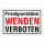 Privatgrundstück – Wenden verboten – Hochwertiges Schild für den Außenbereich 3 mm Alu-Verbund 600 x 400 mm