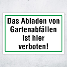 "Das Abladen von Gartenabfällen ist hier...