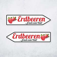 Pfeilschild "Erdbeeren …frisch vom...