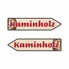 Pfeilschild "Kaminholz" – Hochwertiges...