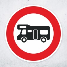 Schild „Verbot für Wohnmobile“ –...