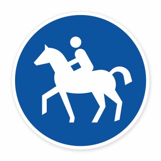 Schild „Reitweg“ – Alu-Verbund 3 mm rund (Ø30 cm)