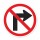 Schild „Rechts abbiegen verboten“ – Alu-Verbund 3 mm rund (Ø30 cm)