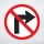 Schild „Rechts abbiegen verboten“ – Alu-Verbund 3 mm rund (Ø30 cm)