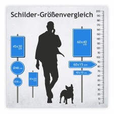Schild „Links abbiegen verboten“ – Alu-Verbund 3 mm rund (Ø30 cm)