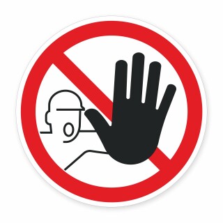 Schild „Zutritt für Unbefugte verboten“ – Alu-Verbund 3 mm rund (Ø30 cm)