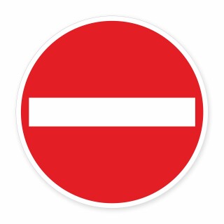 Schild „Einfahrt verboten“ – Alu-Verbund 3 mm rund (Ø30 cm)