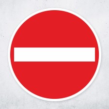 Schild „Einfahrt verboten“ – Alu-Verbund 3 mm rund (Ø30 cm)