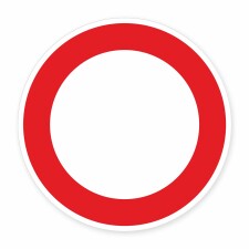 Schild „Verbot für Fahrzeuge aller Art“...