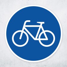 Schild „Radweg“ – Alu-Verbund 3 mm rund (Ø30 cm)