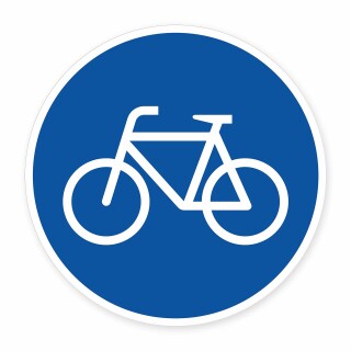 Schild „Radweg“ – Alu-Verbund 3 mm rund (Ø40 cm)