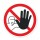 Schild „Zutritt für Unbefugte verboten“ – Alu-Verbund 3 mm rund (Ø30 cm)