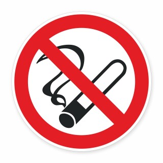 Schild „Rauchen verboten“ – Alu-Verbund 3 mm rund (Ø30 cm)