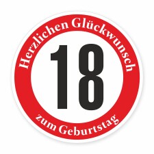 Schild „Herzlichen Glückwunsch“ – Alu-Verbund 3 mm rund (Ø30 cm) Wunschtext-Zahl