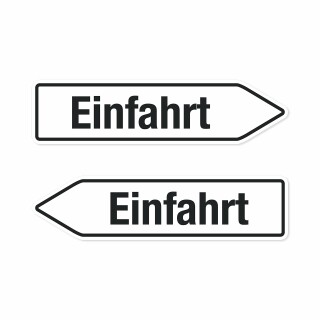 Pfeilschild "Einfahrt" – Hochwertiges Schild für den Außenbereich 3 mm Alu-Verbund in Pfeilform