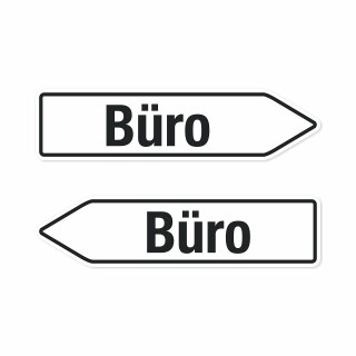 Pfeilschild "Büro" – Hochwertiges Schild für den Außenbereich 3 mm Alu-Verbund in Pfeilform