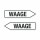Pfeilschild "Waage" – Hochwertiges Schild für den Außenbereich 3 mm Alu-Verbund in Pfeilform