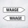 Pfeilschild "Waage" – Hochwertiges Schild für den Außenbereich 3 mm Alu-Verbund in Pfeilform