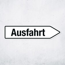 Pfeilschild "Ausfahrt" – Hochwertiges...