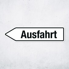 Pfeilschild "Ausfahrt" – Hochwertiges...