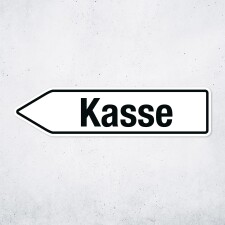 Pfeilschild "Kasse" – Hochwertiges Schild...