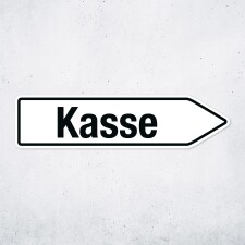 Pfeilschild "Kasse" – Hochwertiges Schild...
