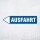 Pfeilschild "Ausfahrt" – Hochwertiges Schild für den Außenbereich 3 mm Alu-Verbund in Pfeilform 60 x 15 cm links