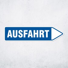 Pfeilschild "Ausfahrt" – Hochwertiges...
