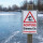 Warnschild Achtung Dünnes Eis – Einbruchgefahr | Alu-Verbund 3 mm