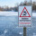 Warnschild Eisfläche nicht betreten – Einbruchgefahr | Keine Haftung | Alu-Verbund 3 mm