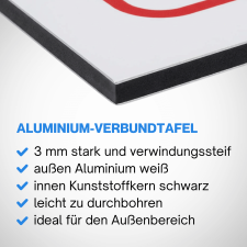 FOR SALE Schild | Immobilien Verkaufsschild Englisch | Alu-Verbund 3 mm