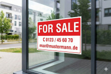 FOR SALE Schild | Immobilien Verkaufsschild Englisch | Alu-Verbund 3 mm