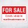 FOR SALE Schild | Immobilien Verkaufsschild Englisch | Alu-Verbund 3 mm