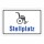 Stellplatz Rollstuhl Schild | Rollstuhl-Stellplatz kennzeichnen | Alu-Verbund 3 mm