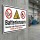 Batterieraum Schild | Rauchen und offenes Licht verboten | Zutritt nur für Befugte | Alu-Verbund 3 mm 300 x 200 mm