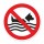 Schild „Hunde schwimmen verboten“ – Alu-Verbund 3 mm rund ∅30 cm