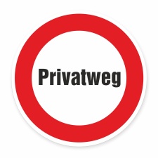 Schild „Privatweg“ – Alu-Verbund 3 mm...