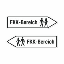 Pfeilschild „FKK-Bereich“ – Wegweiser...
