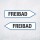Pfeilschild „Freibad“ – Wegweiser links/rechts – Alu-Verbund 3 mm, UV-Direktdruck