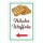 Hinweisschild „Frische Waffeln“ mit Pfeil links – Gastro/Wegweiser – Alu-Verbund 3 mm, UV-Direktdruck