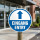 Eingang / Entry Schild rund – Pfeil geradeaus – 3 mm Alu-Verbund – ∅30 cm
