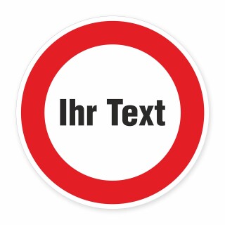 Rundes Schild „Ihr Text“ – individuell beschriftbar | Alu-Verbund 3 mm | UV-Direktdruck Wunschtext  - Ø 30 oder 40 cm