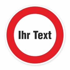 Rundes Schild „Ihr Text“ – individuell beschriftbar | Alu-Verbund 3 mm | UV-Direktdruck Wunschtext  - Ø 30 oder 40 cm