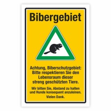 Bibergebiet Schild