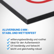 PARKEN KUNDEN Pfeilschild | Alu-Verbund 3 mm